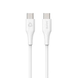 eSTUFF INFINITE 0,5 m USB-C til USB-C-kabel 60W - 100 % resirkulert plast - Hvit