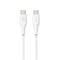 eSTUFF INFINITE 0,5 m USB-C til USB-C-kabel 60W - 100 % resirkulert plast - Hvit