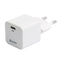 eSTUFF INFINITE 30W PD USB-C GaN Vegglader - 100 % resirkulert plast - Hvit