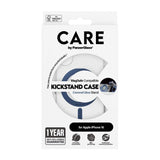 CARE by PanzerGlass iPhone 16 Feature Kickstand Cover - MagSafe-kompatibel - Gjennomsiktig / Coronet Blue