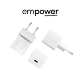 empower by PanzerGlass Turbo Vægoplader - 1x USB-C - 30W - Silver White