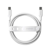 empower by PanzerGlass Racing 2m / 60W USB-C til USB-C Kabel - Silver White