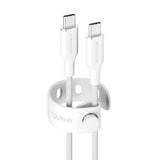 empower by PanzerGlass Racing 2m / 60W USB-C til USB-C Kabel - Silver White