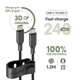 empower by PanzerGlass Racing 1.2m / 240W USB-C til USB-C Kabel - Space Black