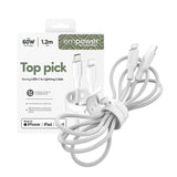 empower by PanzerGlass Racing 1.2m / 60W USB-C til Lightning Kabel - Silver White