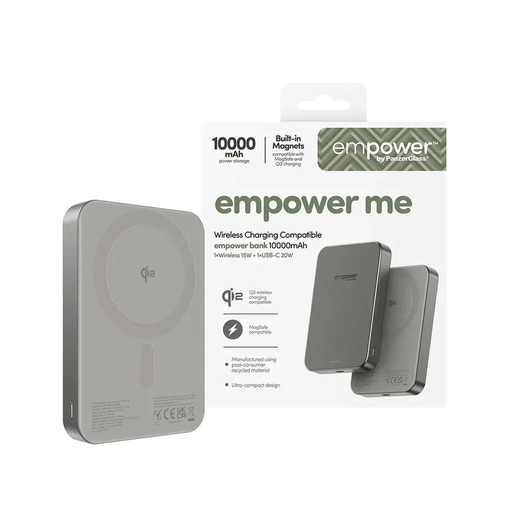 empower by PanzerGlass 10.000 mAh empower Bank - Qi2 / MagSafe Kompatibel - Titanium