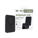 empower by PanzerGlass 5000 mAh empower Bank m. Spin Stand - Qi2 / MagSafe Kompatibel - Space Black