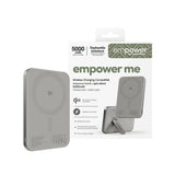 empower by PanzerGlass 5000 mAh empower Bank m. Spin Stand - Qi2 / MagSafe Kompatibel - Titanium