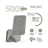 empower by PanzerGlass 5000 mAh empower Bank m. Spin Stand - Qi2 / MagSafe Kompatibel - Titanium