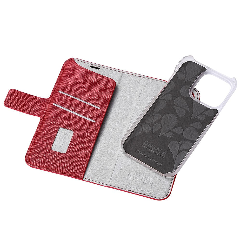 Onsala iPhone 14 Pro ONSALA Fashion Collection Wallet Flip Cover m. Magnet - Red