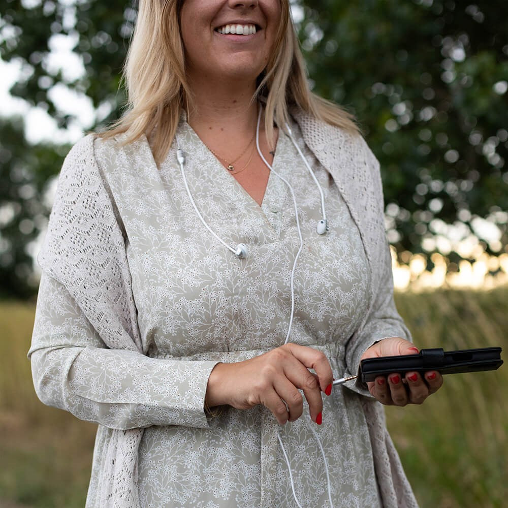 RadiCover Strålingsbeskyttet In-Ear Headset m. AirTubes - Hvit / Sølv