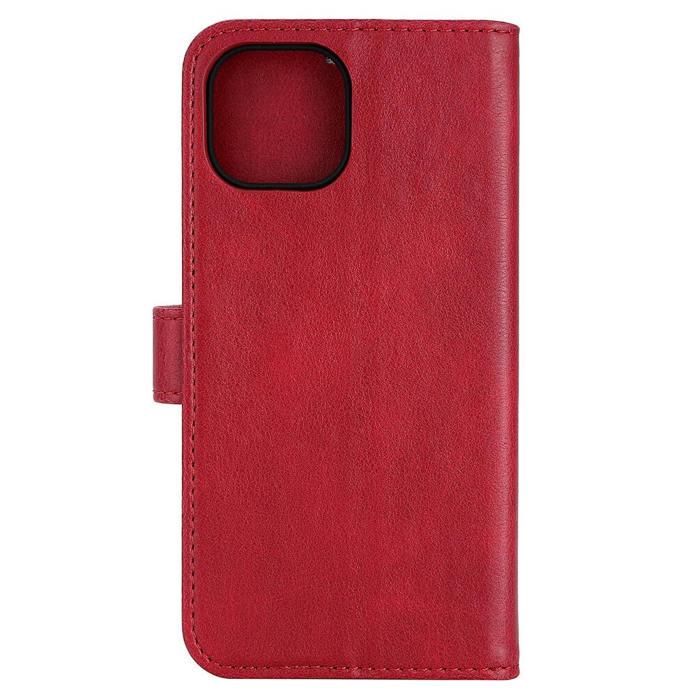 iPhone 14 / 13 RadiCover Vegan Leather Flip Cover - 86 % strålebeskyttelse - Rød