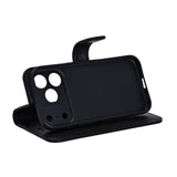 iPhone 17 Pro RadiCover Anti Stråling Kunstlæder Flip Cover m. Pung - Sort