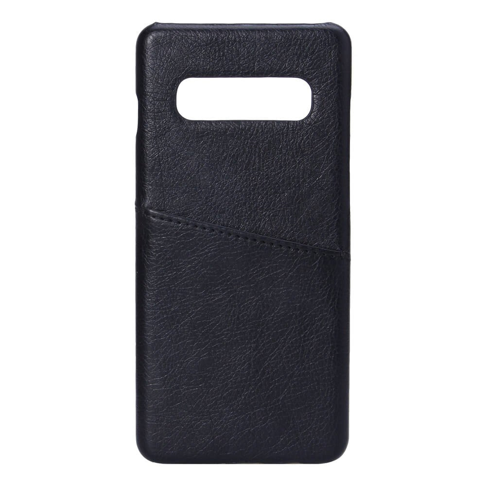 Samsung Galaxy S10+ (Plus) Onsala Kunstlæder Cover m. Lomme til Kort - Sort