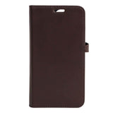 iPhone 13 Pro GEAR Buffalo 2-i-1 lommebok Magnet Flip-deksel i ekte skinn m. Lommebok - Brun