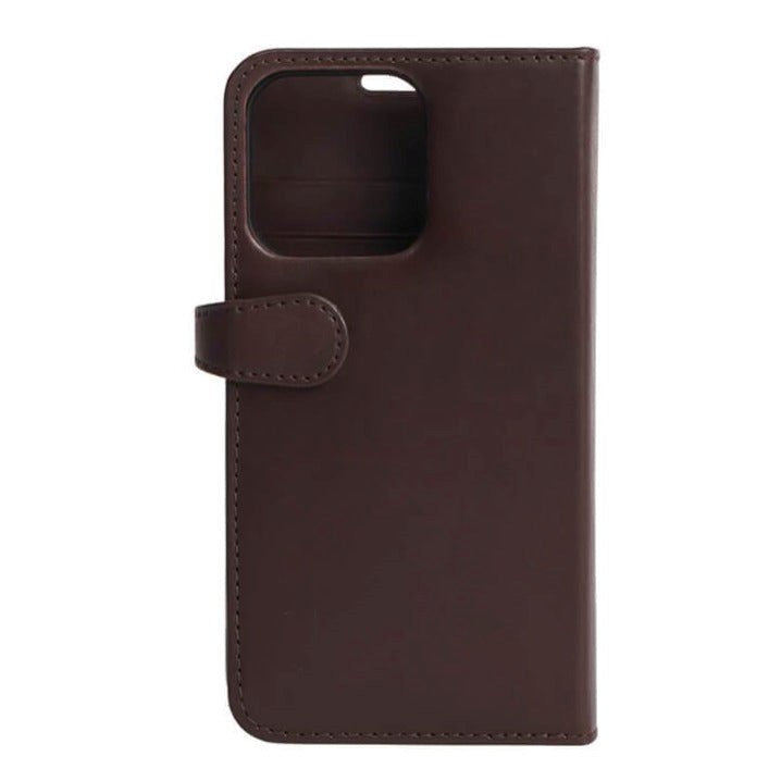 iPhone 13 Pro GEAR Buffalo 2-i-1 lommebok Magnet Flip-deksel i ekte skinn m. Lommebok - Brun