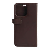 iPhone 13 Pro GEAR Buffalo 2-i-1 lommebok Magnet Flip-deksel i ekte skinn m. Lommebok - Brun