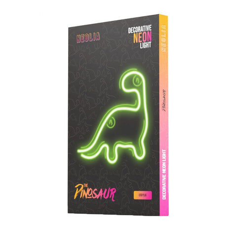 Neolia Neon Sign LED - Grønt lys m. Lille dinosaur