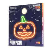 Neolia LED neonskilt Halloween - oransje og grønt lys m. Gresskar