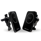 Forever MACH-100 magnetisk mobilholder for bilventilasjon m. Trådløs lading 15W - Sort