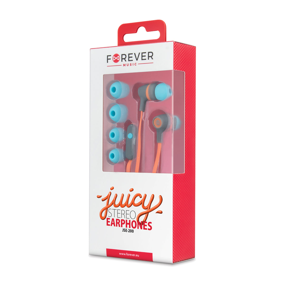 Forever Høretelefoner m. Ledning - 3.5mm mini-jack - Orange
