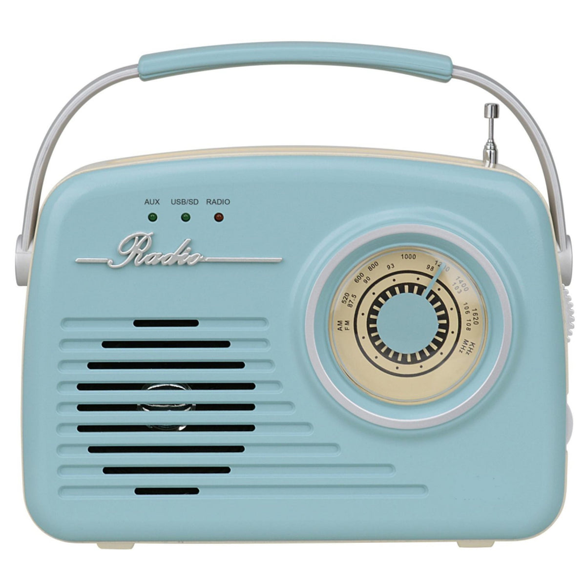 Setty Bluetooth Højttaler m. Radio - Retro - Blå