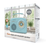 Setty Bluetooth Højttaler m. Radio - Retro - Blå