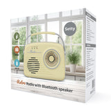 Setty Bluetooth Højttaler m. Radio - Retro - Beige