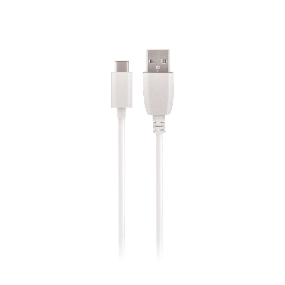 Maxlife Vegglader m. USB-A &amp; USB-C-kabel 10,5W - Hvit