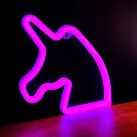 Forever Light Neon Sign LED - Rosa Lys m. Enhjørning