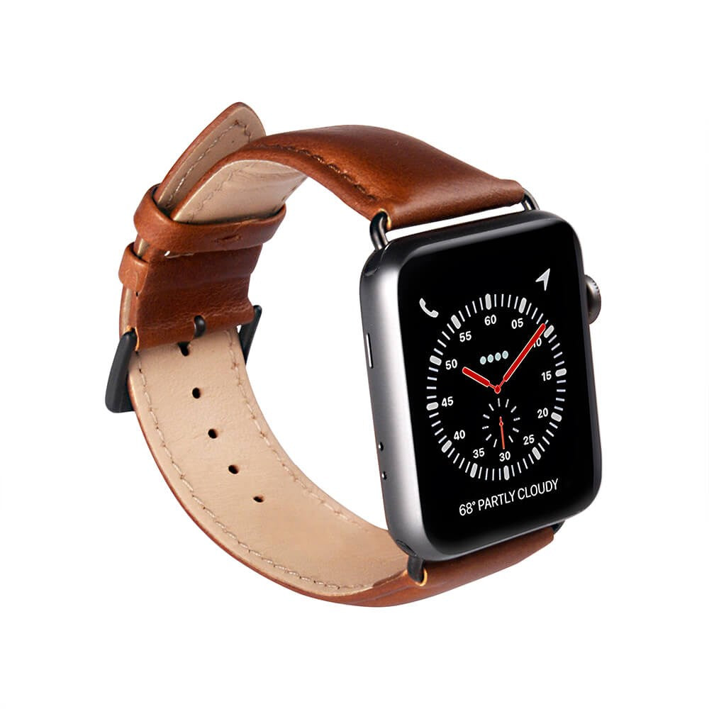 Apple Watch (38/40/SE/41/42 mm) GEAR Buffalo ekte lærrem - brun