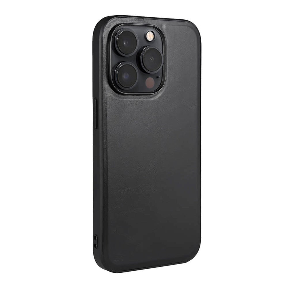 iPhone 14 Pro GEAR Buffalo ekte skinn bakdeksel - MagSafe kompatibel - svart