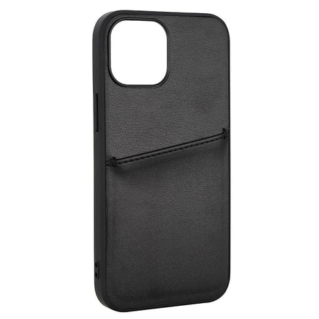 Buffalo iPhone 13 Mini Ægte Læder Bagside Cover m. Kortlomme - Sort