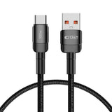 Tech-Protect Ultraboost Evo USB-A til USB-C-kabel 1000W/5A 50cm - Svart