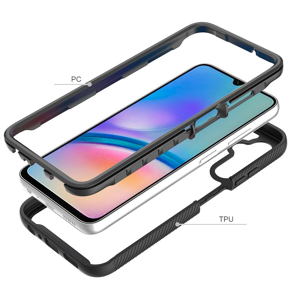 Tech-Protect Samsung Galaxy A05s DEFENSE360 deksel m. Skjermbeskytter - Gjennomsiktig / Svart