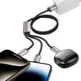 Tech-Protect Ultraboost 3-i-1 Lightning / USB-C / Micro-USB 3.5A-kabel - 1 m. - Grå