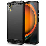 Samsung Galaxy Xcover 7 Tech-Protect fleksibelt plastkarbon bakdeksel - svart