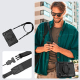 Lenovo Tab M11 Craftsman Cover m. Beskyttelsesfilm, håndholder og skulderstropp - Tech-Protect Solid360 - Svart