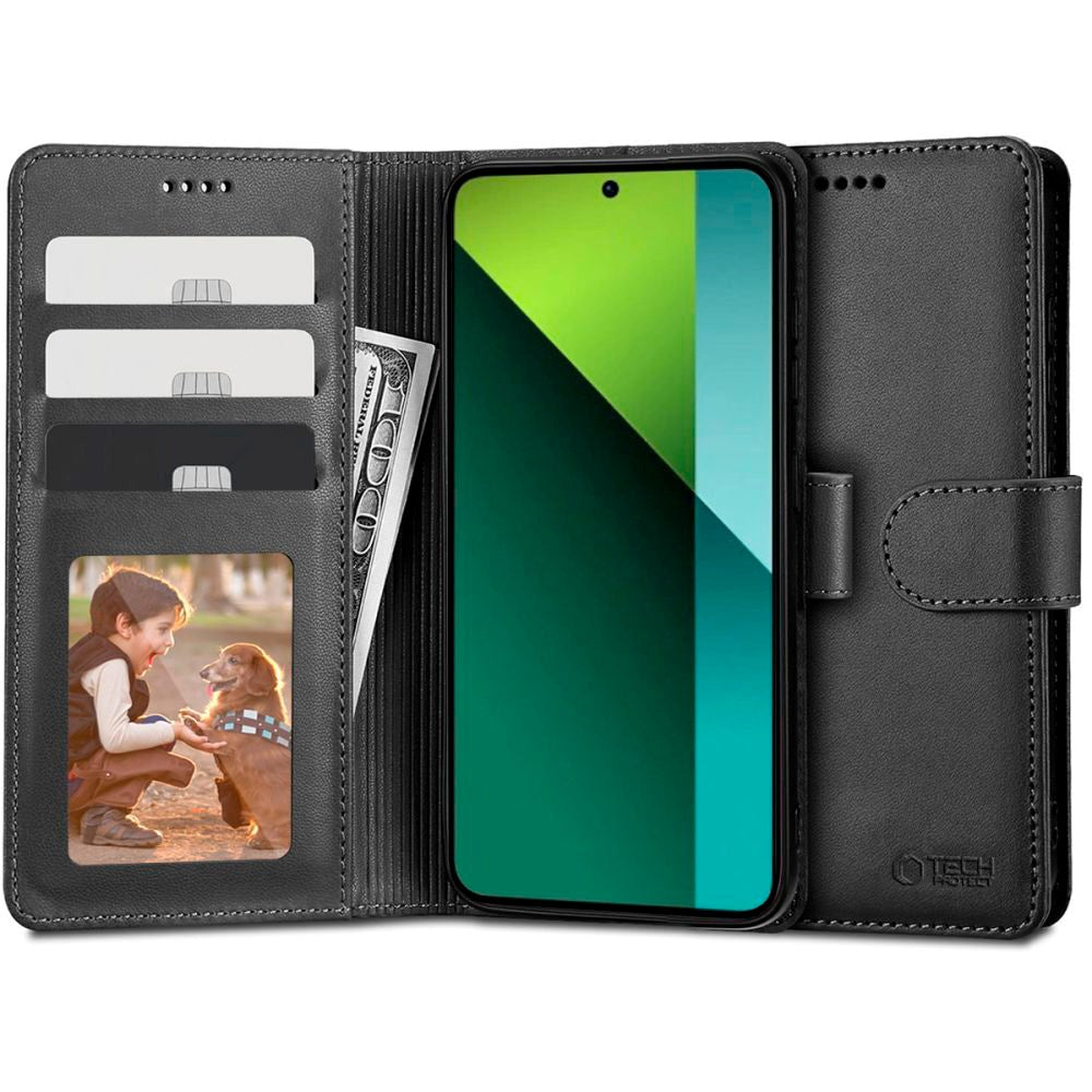 Xiaomi Redmi Note 13 Pro (5G) Tech-Protect Flip Wallet m. Lommebok - Svart