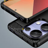 Xiaomi Redmi Note 13 Pro (4G) Tech-Protect fleksibelt plastkarbon bakdeksel - svart