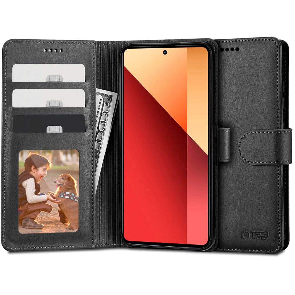 Xiaomi Redmi Note 13 Pro (4G) Tech-Protect Flip Wallet m. Lommebok - Svart
