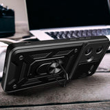 Xiaomi Redmi Note 13 Pro+ (pluss) Tech-Protect Camshield Cover m. Magnetisk fingerring og stativfunksjon - svart