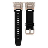 Tech-Protect Apple Watch (42/44/SE/45/46/49 mm) Delta Pro Silikonstropp - Svart / Titanium