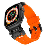 Tech-Protect Apple Watch (42/44/SE/45/46/49 mm) Delta Pro silikonrem - svart / oransje
