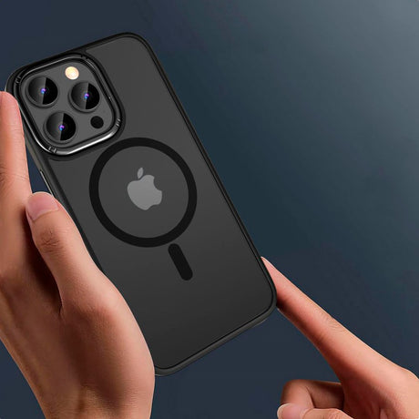 iPhone 15 Pro Max Tech-Protect Magmat 2 Bakdeksel - MagSafe-kompatibel - Matt Svart