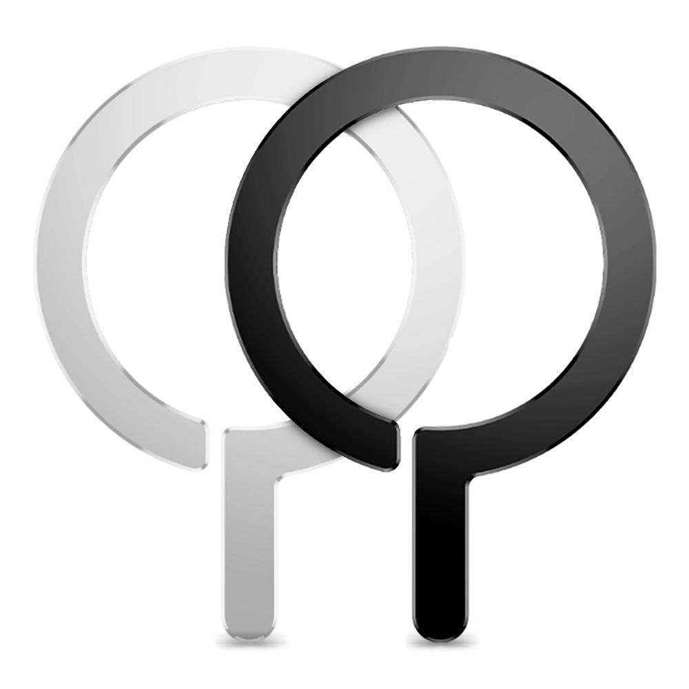 Tech-Protect magnetisk ring - MagSafe-kompatibel - 2 stk. - Svart / Sølv