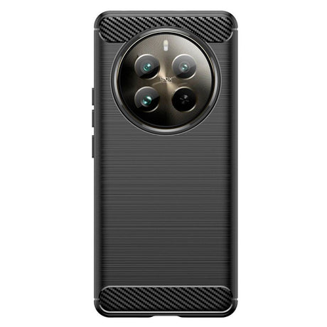Realme 12 Pro (5G) / 12 Pro+ (5G) Tech-Protect fleksibelt plastkarbon bakdeksel - svart