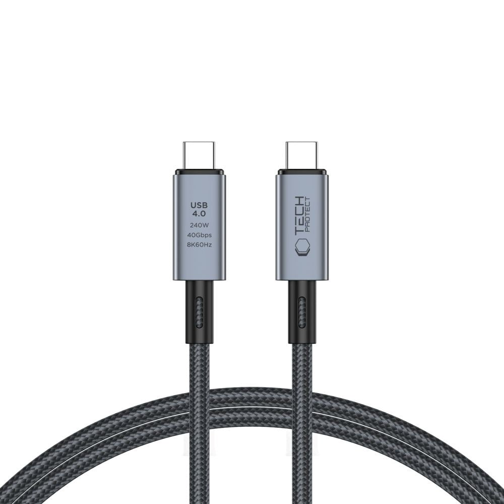 Tech-Protect Ultraboost 8K 40GBPS USB-C til USB-C-kabel PD 240W 2m - Svart