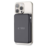Tech-Protect LifeMag 10.000mAh PowerBank med Integreret USB-C- og Lightning Kabel & USB-A- og USB-C Stik - MagSafe Kompatibel - Sort