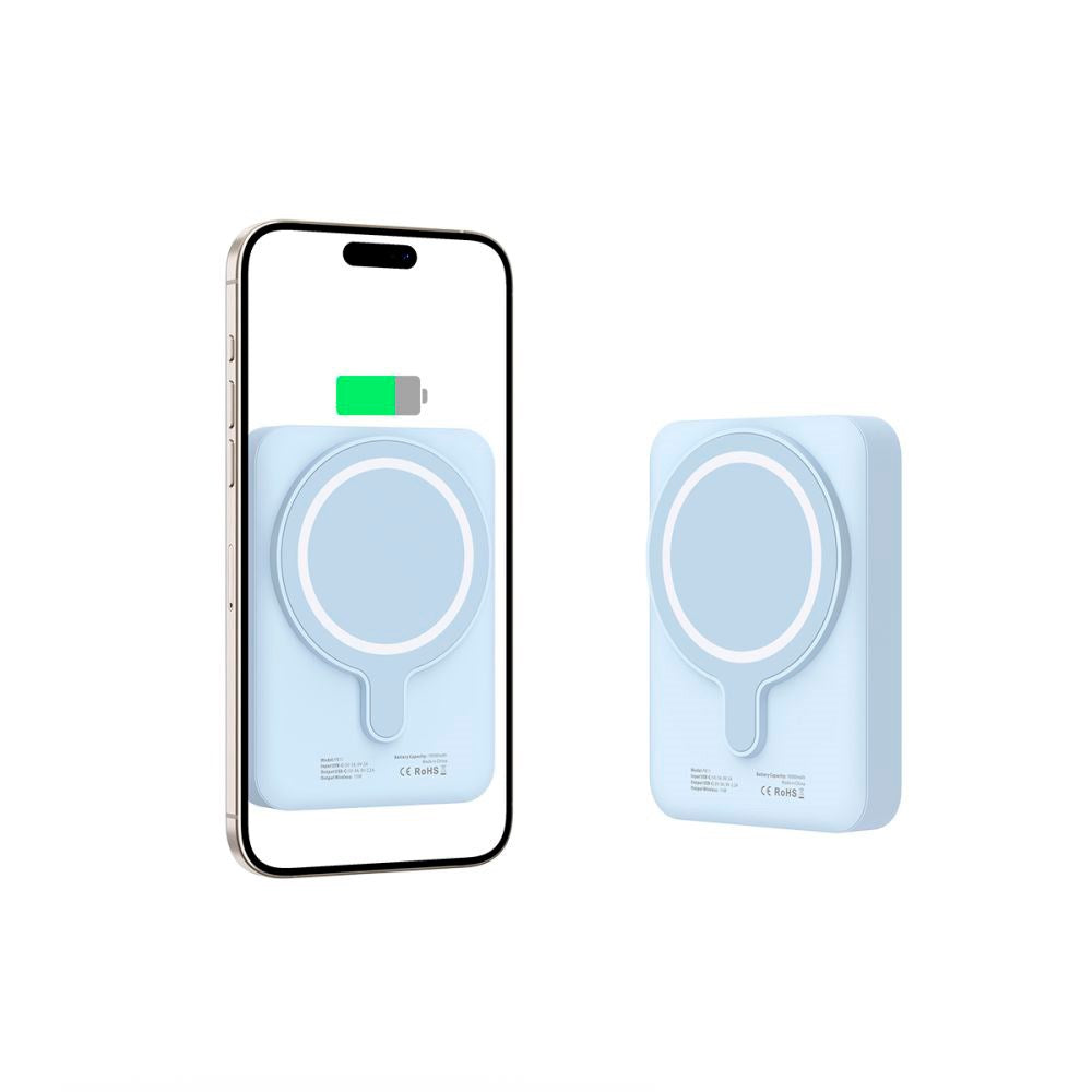 Tech-Protect Wireless Powerbank 10000 mAh - MagSafe-kompatibel - Blå